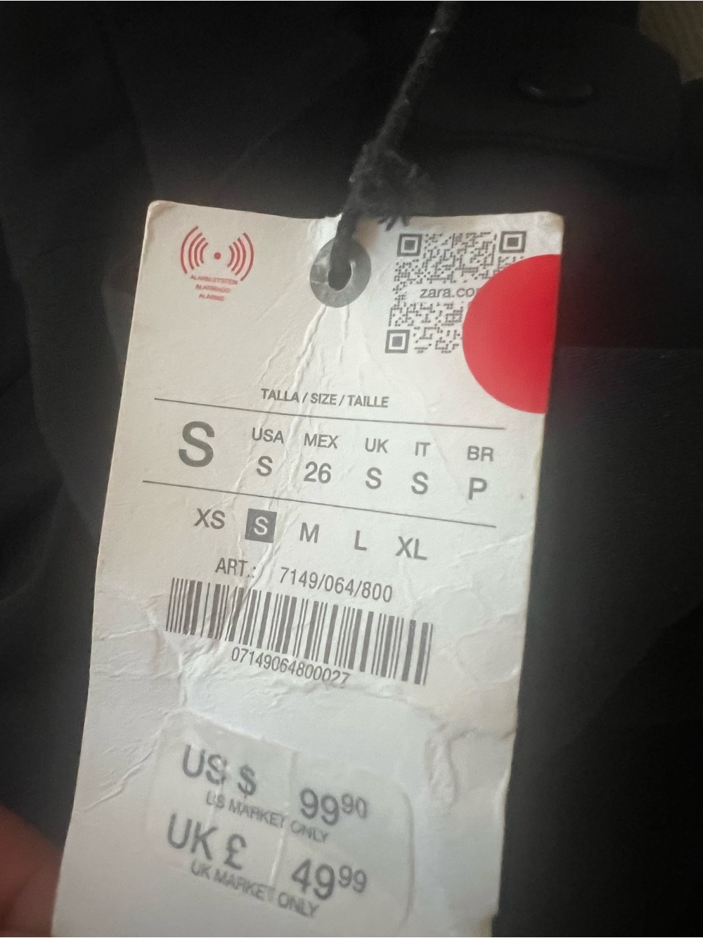 ZARA Pleated Wide Trouser Pants. S NWT (imperfect) - Picture 10 of 10